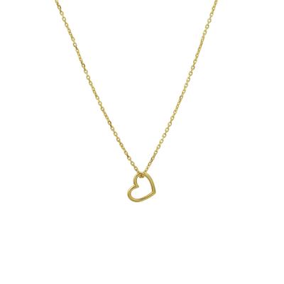 14k Geelgouden Collier met Hart Hanger - Verstelbaar 40-44 cm