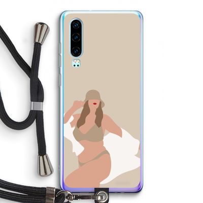 One of a kind: Huawei P30 Transparant Hoesje met koord