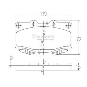 Nipparts Remblokset J3602055