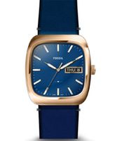Horlogeband Fossil FS5352 Leder Blauw 22mm