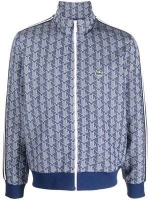 Lacoste sweat monogrammé à manches longues - Bleu