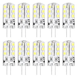 10st g4 bi-pin led gloeilamp 3w 24led smd 2835 equivalent halogeenlamp 30w warm wit 3000k daglicht wit 6000k 360° stralingshoek flikkervrij dc12v ac220v ac110v Lightinthebox