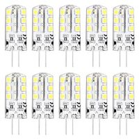 10st g4 bi-pin led gloeilamp 3w 24led smd 2835 equivalent halogeenlamp 30w warm wit 3000k daglicht wit 6000k 360° stralingshoek flikkervrij dc12v ac220v ac110v Lightinthebox