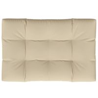 vidaXL Palletkussen 120x80x12 cm stof beige - thumbnail