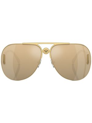Versace Eyewear lunettes de soleil Medusa à monture pilote - Or