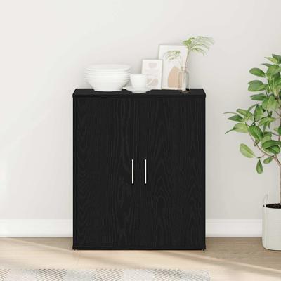 Dressoir Zwart Eiken 60x31x70 cm Engineered Wood