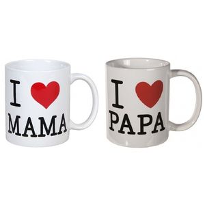 Cadeau koffie mokken voor papa en mama set