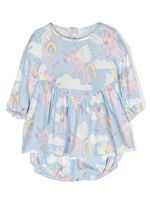 Stella McCartney Kids ensemble robe-bandeau à imprimé graphique - Bleu - thumbnail