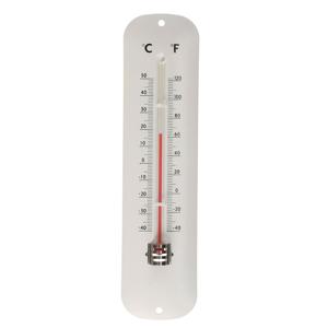 Thermometer wit voor binnen en buiten - 1x - Weermeters en buitenthermometers - 5 x 19 cm