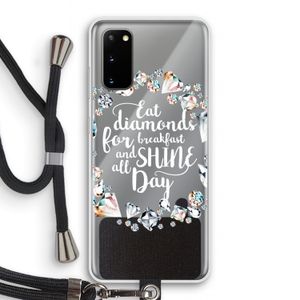 Diamonds: Samsung Galaxy S20 Transparant Hoesje met koord