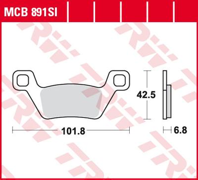 TRW Remblokken, en remschoenen voor de moto, MCB891SI Sinter offroad