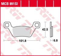 TRW Remblokken, en remschoenen voor de moto, MCB891SI Sinter offroad