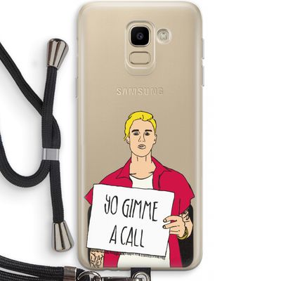 Gimme a call: Samsung Galaxy J6 (2018) Transparant Hoesje met koord