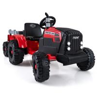 Elektrisch Kindervoertuig Kindertractor met Afneembare Aanhanger-Rood