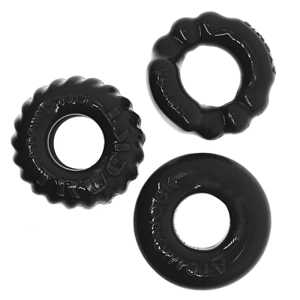 Oxballs Bonemaker - 3-pack Boner Cockring Kit - Black