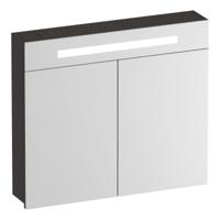Brauer Promise Spiegelkast - 80 cm - met Verlichting - 2 Spiegeldeuren - Timber Anthracite