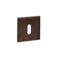 Sleutelrozetten verdekt 53x53x6mm PVD brons Sleutelrozetten verdekt 53x53x6mm PVD brons