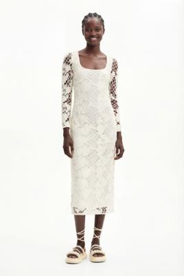 Midi-jurk kant - WHITE - M