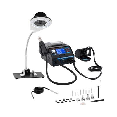 Soldeerstation met tinrolapparaat en soldeerdampafzuiging + Accessoires