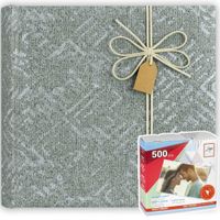 Luxe fotoboek/fotoalbum Victoria met 50 paginas grijs 32 x 32 x 5 cm inclusief plakkers