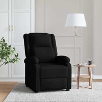 Fauteuil verstelbaar stof zwart