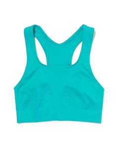 HEMA Naadloze Kinder Sporttop Medium Support Turquoise (turquoise)