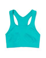 HEMA Naadloze Kinder Sporttop Medium Support Turquoise (turquoise) - thumbnail