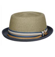 Stetson Pork Pie Toyo Hat Green Blue-61/XL
