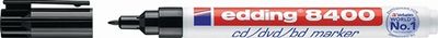 Edding CD/DVD/BD-marker | zwart | streepbreedte 0,5-1 mm ronde punt | 10 stuks - 4-8400001 4-8400001