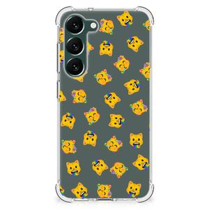 Doorzichtige Silicone Hoesje voor Samsung Galaxy S23 Plus Katten Emojis