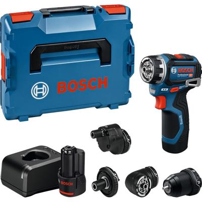 Bosch Professional GSR 12V-32FC Accu schroefboormachine FlexiClick +4 opzetstukken 12V 2.0Ah in L-Boxx - 06019N7101