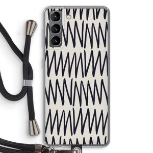 Marrakech Zigzag: Samsung Galaxy S21 Transparant Hoesje met koord