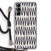 Marrakech Zigzag: Samsung Galaxy S21 Transparant Hoesje met koord