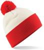 Beechfield CB451 Snowstar® Two-Tone Beanie - Off White/Bright Red - One Size