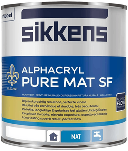 sikkens alphacryl pure mat sf donkere kleur 2.5 ltr