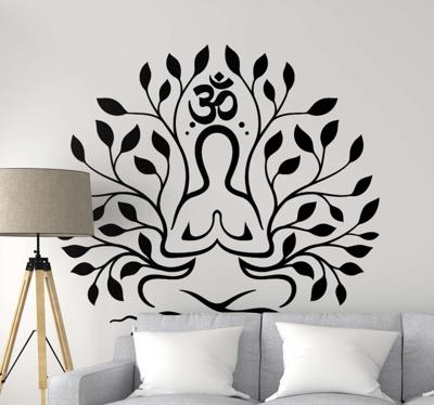Boom muursticker Yoga boom