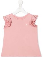 POLO RALPH LAUREN KIDS t-shirt à motif Polo Pony brodé - Rose