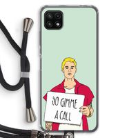 Gimme a call: Samsung Galaxy A22 5G Transparant Hoesje met koord