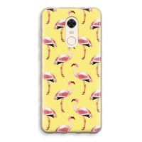 Flamingo's geel: Xiaomi Redmi 5 Transparant Hoesje
