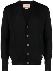 Gucci cardigan en maille intarsia - Noir