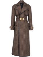 Balmain trench à motif monogrammé - Marron