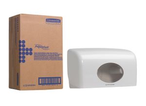 Toiletpapierdispenser Aquarius duo voor kleine rollen wit 6992