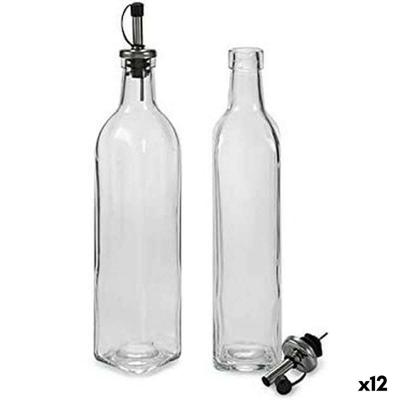 Olie en azijnset Vivalto WJ6079-L WJ6079-L Transparant Glas Siliconen Roestvrij staal Kristal 500 ml 2 x 50 ml 5,7 x 29,5 x 5,7