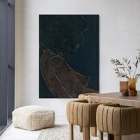 Urban Cotton Wandkleed 'Cococure' 110 x 145cm in Frame - black