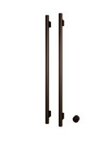 Hotbath &MORE set van 2 rails RARV135 ROUND135 cm met separate schakelaar en inbouw element Tuscan Bronze (RARV135-2TB)