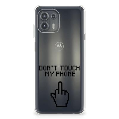 Motorola Edge 20 Lite Silicone-hoesje Finger Don't Touch My Phone Motorola Edge 20 Lite Silicone-hoesje Finger Don't Touch My Phone
