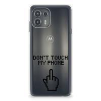 Motorola Edge 20 Lite Silicone-hoesje Finger Don't Touch My Phone