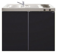 MK 100 Zwart mat met koelkast RAI-9527