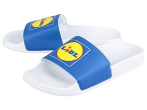 Lidl dames badslippers (Blauw/wit, 40)
