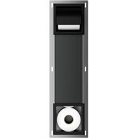 Xellanz Rocko Toiletrolhouder met Klep en Reserverolhouder - Inbouw - Mat Zwart